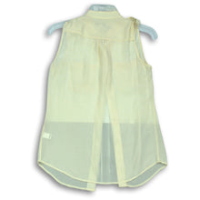 Load image into Gallery viewer, Banana Republic Womens Ivory Sleeveless Button Front Blouse Top Size 0P
