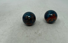 Load image into Gallery viewer, Pair Of Traditional Blue Marble Chinese Baoding Balls For Meditation In Red Case
