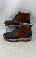 Load image into Gallery viewer, Timberland Womens Mt Hayes A1631 Blue Brown Leather Waterproof Snow Boots Size 8
