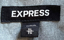 Load image into Gallery viewer, Express Mens Gray Long Sleeve Spread Collar Regular Fit Button-Up Shirt Size XL
