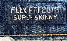 Load image into Gallery viewer, Aeropostale Womens Blue Denim Flex Effects Raw Hem Super Skinny Jeans Size 29/32
