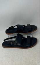 Load image into Gallery viewer, Cole Haan Womens Black Open Toe Flat Slingback Sandals Size 8.5B
