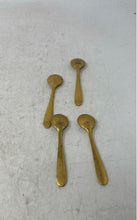 Load image into Gallery viewer, Lot Of 4 Pcs Gold Tone Decorative Collectible Home &amp; Tableware Small Spoons
