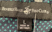 Load image into Gallery viewer, Beverly Hills Polo Club Mens Blue Printed Short Sleeve Button-Up Shirt Size L
