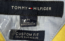 Load image into Gallery viewer, Tommy Hilfiger Mens Yellow Cotton Linen Custom Fit Button-Up Shirt Size Medium
