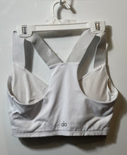 Load image into Gallery viewer, Alo Womens White Padded Adjustable Pullover Racerback Activewear Sports Bra Sz S
