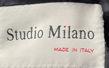 Load image into Gallery viewer, Studio Milano Mens Black Long Sleeve Notch Lapel Double-Breasted Blazer No Size
