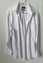 Load image into Gallery viewer, Stafford Mens White Long Sleeve Regular Fit Collared Dress Shirt Size L 16-16.5
