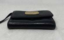 Load image into Gallery viewer, Michael Kors Womens Black Pebble Leather Credit Card Mini Coin Wallet
