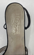 Load image into Gallery viewer, Authentic Salvatore Ferragamo Womens Black Leather Slingback Heels Sz 9 Damaged
