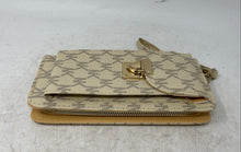 Load image into Gallery viewer, NK Womens Beige Leather Signature Print Inner Pocket Zip-Around Wallet

