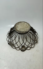 Load image into Gallery viewer, Silver Tone Grapes Handle Open Wire Metal Fruit Decorative Home Decor Basket
