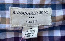 Load image into Gallery viewer, Banana Republic Mens Multicolor Plaid Long Sleeve Dress Shirt Size 15-15 1/2
