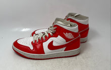 Load image into Gallery viewer, Nike Womens Air Jordan 1 Mid BQ6472-116 Red White Lace-Up Sneakers Shoes Size 11
