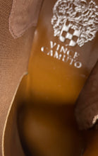 Load image into Gallery viewer, Vince Camuto Womens Sindarah Brown Croc-Embossed Side-Zip Ankle Booties Sz 7.5 M
