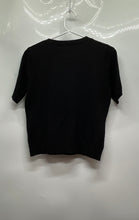 Load image into Gallery viewer, Milano Essentials Womens Black Short Sleeve Crew Neck Pullover Sweater Size M
