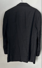 Load image into Gallery viewer, Mario Rinaldi Mens Black White Striped Blazer &amp; Pants 2 Piece Suit Set Size 42L
