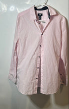 Load image into Gallery viewer, H&amp;M Mens Pink Long Sleeve Slim Fit Collared Button-Up Shirt Size Medium
