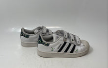 Load image into Gallery viewer, Adidas Boys Minecraft Superstar II White Black Green Tennis Sneaker Shoes Size 1
