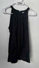 Load image into Gallery viewer, Calvin Klein Womens Black Print Round Neck Sleeveless Back-Zip Blouse Top Sz XS
