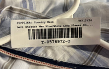 Load image into Gallery viewer, Levi Strauss &amp; Co. Mens Blue White Plaid Long Sleeve Button-Up Shirt Size XL
