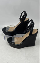 Load image into Gallery viewer, Aldo Womens Verly Black Ankle Strap Wedge Heel Platform Sandals Size 7
