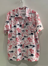 Load image into Gallery viewer, Columbia Mens PFG Omni-Shade White Red Black Fishing Button-Up Shirt Size L
