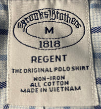 Load image into Gallery viewer, Brooks Brothers Mens Blue Printed Long Sleeve Collared Button-Up Shirt Size M
