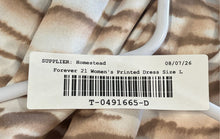 Load image into Gallery viewer, Forever 21 Womens Brown White Animal Print Sleeveless Bodycon Dress Size L
