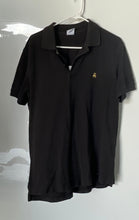 Load image into Gallery viewer, Brooks Brothers Mens Black Short Sleeve Collared Slim Fit Golf Polo Shirt Size L
