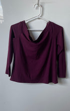 Load image into Gallery viewer, Divided By H&amp;M Womens Purple 3/4 Sleeve Cowl Neck Pullover Blouse Top Size Large

