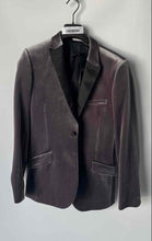 Load image into Gallery viewer, ASOS Mens Purple Plated Long Sleeve Single-Breasted One-Button Blazer Size 38
