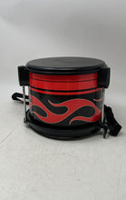 Load image into Gallery viewer, First Act Discovery Black And Red Flame Graphic Kids Tom Drum With Hanging Strap
