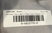 Load image into Gallery viewer, Michael Kors Mens Gray Airsoft Eco Slim Fit Long Sleeve Dress Shirt Size 2XL
