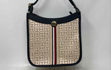 Load image into Gallery viewer, Tommy Hilfiger Womens Multicolor Monogram Adjustable Strap Zip Top Crossbody Bag
