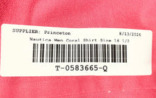 Load image into Gallery viewer, Nautica Mens Coral Cotton Long Sleeve Collared Dress Shirt Size 16 1/2
