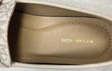 Load image into Gallery viewer, Michael Kors Womens Mandy Cream Monogram Leather Loafer Shoes Size 7.5 M
