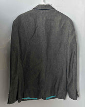 Load image into Gallery viewer, Penguin Mens Gray Linen Long Sleeve Notch Lapel Two-Button Blazer Size Large
