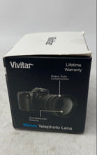Load image into Gallery viewer, Vivitar Black 55mm HD Optics Multi Coated Auto Focus 2.2X Angles Telephoto Lens

