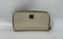 Load image into Gallery viewer, Dooney &amp; Bourke Womens Beige Pebble Grain Leather Inner Divide Zip-Around Wallet
