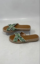 Load image into Gallery viewer, Jessica Simpson Womens Brown Tropical Print Slip-On Slide Sandals Size 5.5 M

