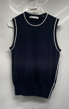 Load image into Gallery viewer, Zara Womens Blue White Sleeveless Round Neck Pullover Sweater Size XL
