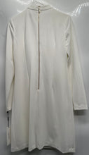 Load image into Gallery viewer, Calvin Klein Womens White Long Sleeve Back-Zip Tie Neck A-Line Dress Sz 6 W/ Tag

