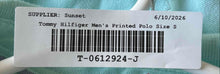 Load image into Gallery viewer, Tommy Hilfiger Mens Green White Striped Short Sleeve Classic Fit Polo Shirt Sz S
