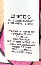 Load image into Gallery viewer, Chico's Womens Multicolor Abstract Print Cotton 3/4 Sleeve Button-Up Shirt Sz 0
