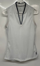 Load image into Gallery viewer, Adidas Womens White Sleeveless 1/4 Zip Sports Polo Shirt Size Small
