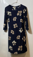 Load image into Gallery viewer, Tommy Hilfiger Womens Blue Beige Floral 3/4 Sleeve Round Neck Sheath Dress Sz 2
