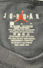 Load image into Gallery viewer, Air Jordan Unisex Kids Black Short Sleeve Crew Neck Graphic T-Shirt Size L
