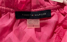Load image into Gallery viewer, Tommy Hilfiger Womens Pink Geometric Ruffle Neck Tiered A-Line Dress Size 2
