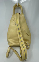 Load image into Gallery viewer, Valentina Womens Cream Leather Zipper Adjustable Strap Top Handle Sling Bag
